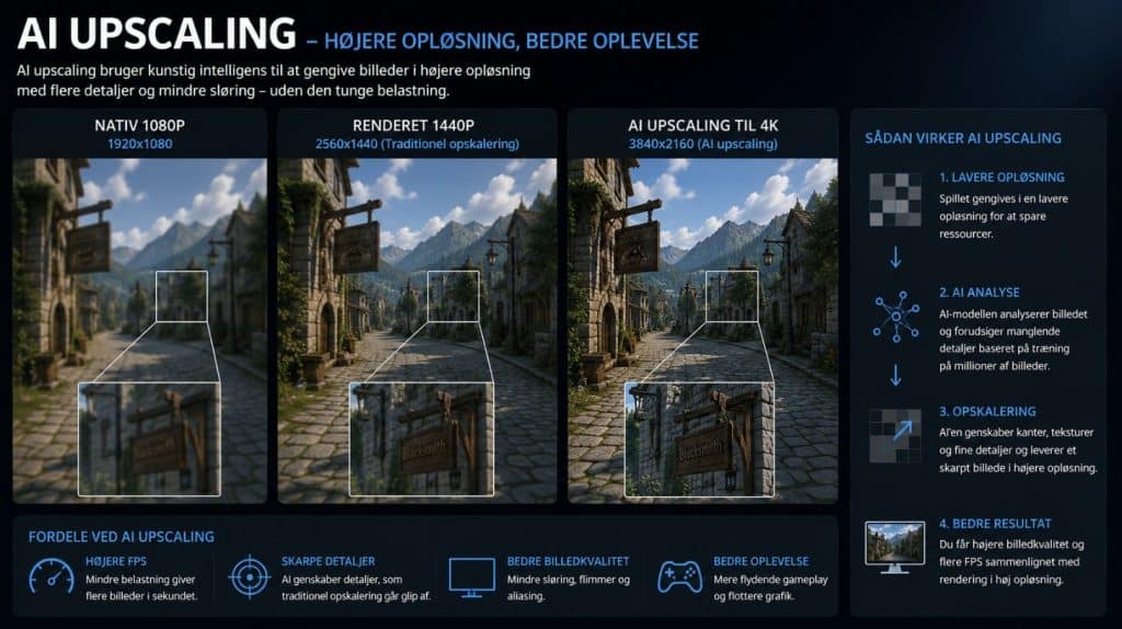 AI Upscaling forklaret visuelt